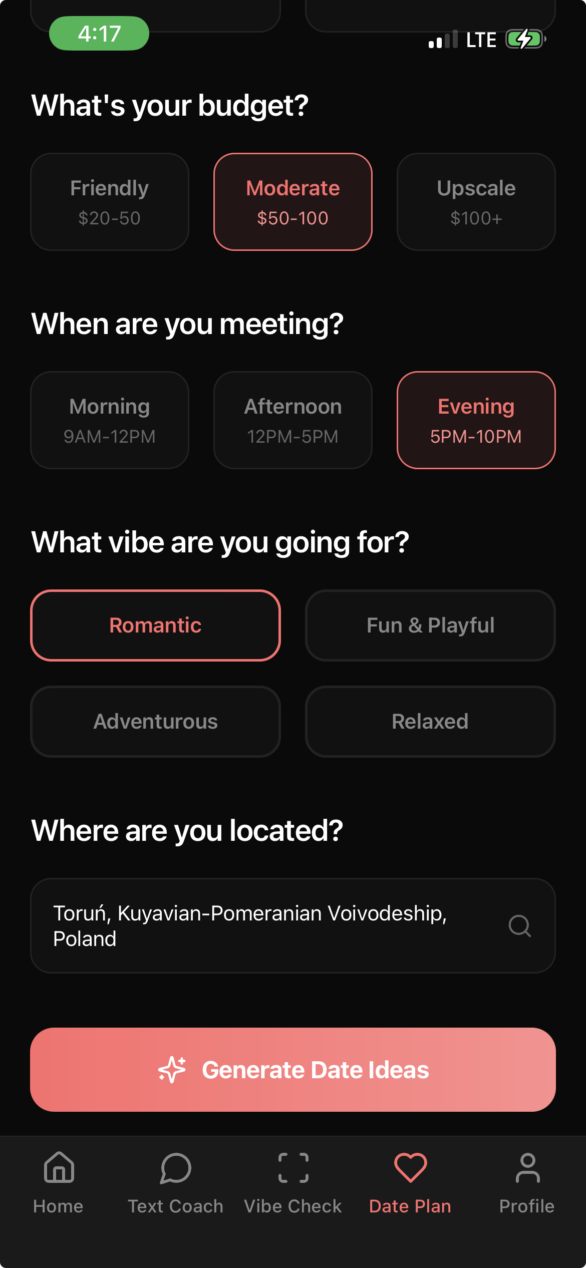 SwipeEz Date Plan - AI Date Planning